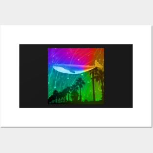 Gay Pride Space Whale Posters and Art